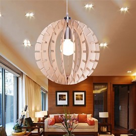 12W Vintage LED Others Wood Chandeliers Living Room / Bedroom / Dining Room / Study Room/Office / Hallway