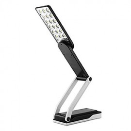 18-LED White Light LED Solar Light Rechargeable Fold Eyeshield Reading Table Desk Lamp (110-220V)