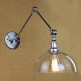 Chrome Glass Telescopic Retro Wall Lamp