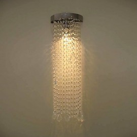 50W MR16 Chrome Finish Wall Light with Crystal Chains