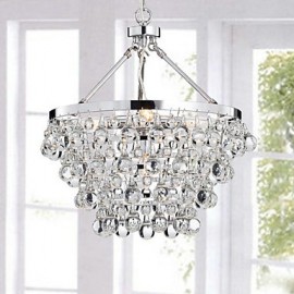 MAX:60W Traditional/Classic Crystal Chrome Metal Chandeliers Living Room / Bedroom / Dining Room / Study Room/Office / Entry / Hallway