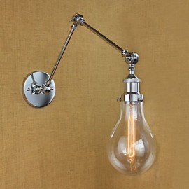 Chrome Glass Telescopic Retro Wall Lamp