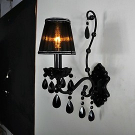 Wall Sconces Crystal Traditional/Classic Metal, Black