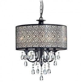 MAX:60W Traditional/Classic Crystal Painting Metal Chandeliers Bedroom / Dining Room / Entry