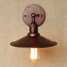 Minimalist Industrial-Style Villa In Front Of The Church Aisle Nostalgic Umbrella Red Bronze Decorative Wall Sconce