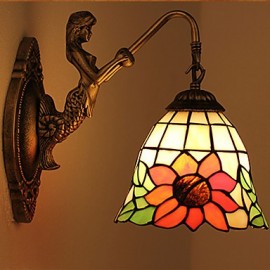 E27 220V 27*25CM 3-5㎡ European Contracted Rural Creative Wrought Iron Wall Lamp Led Lights