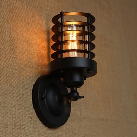 40W 110-240V Retro Simple Elegant Black Bedside Aisle Stairs Balcony Decorative Wall Sconce