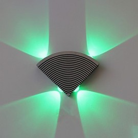 LED Fan Wall Lamp Four Lights Green Aluminium Acrylic 100~240V Input