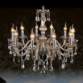 110V OR 220V 10Lights Luxury Crystal Chandelier/Cognac Color/K9 Crystal Chandeliers Living Room / Bedroom