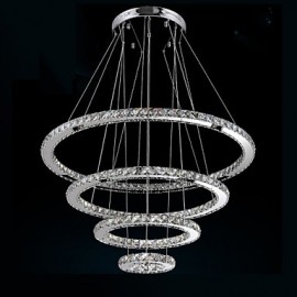 Modern LED Pendant Light Clear Crystal Ceiling Chandeliers Lighting Lamp with D100CM+D80CM+D60CM+D40CM CE FCC UL