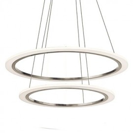 LED Acrylic Pendant Lamps Ceiling Hanging Chandeliers Light Fixtures with 2 ring 6080 CE FCC ROHS