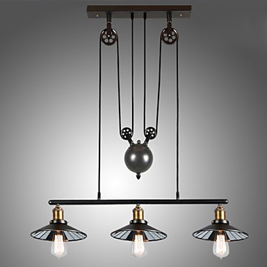 LED Pendant Lights Vintage 3 Lights ST64 Bulbs Included Up and Down ...