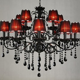 Chandeliers Crystal Modern/Contemporary Living Room Crystal,15 Light Red