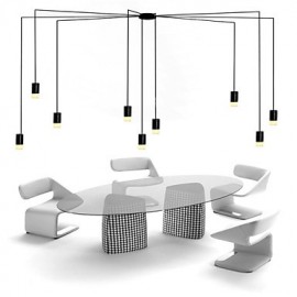 Cord 500cm Northern Europe Contracted And Geometric Cord design LED Pendant Light office,Showroom,Living Room