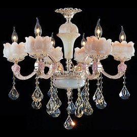 European Style Zinc Alloy Crystal Pendant lamps And Natural Jade