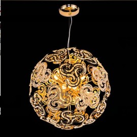Simple Modern Chandelier Crystal Ball Globe Pendant Light