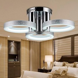 Chandelier LED Modern Silver 3 Lights