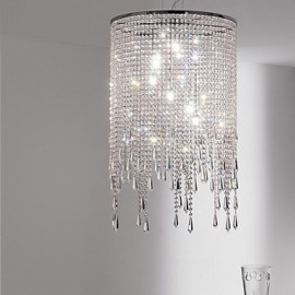 40W Modern/Contemporary Crystal Metal Pendant Lights Living Room