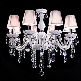 110V OR 220V 6 Lights Luxury Crystal Chandelier/White Color/K9 Crystal Chandeliers Living Room / Bedroom