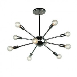 MAX:60W Country Mini Style Chrome Metal Pendant Lights Living Room / Dining Room / Study Room/Office / Entry / Hallway