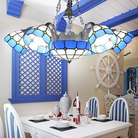 BOXIMIYA The Mediterranean Sea, Rural Sitting Room Dining-Room Creative 6 + 1 Head Lamps And Lanterns