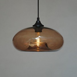 Modern Characteristic 1 Light Pendant With Transparent Shade