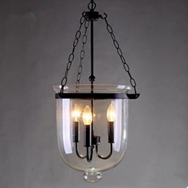 Circular Country Glass Pendant Lamp