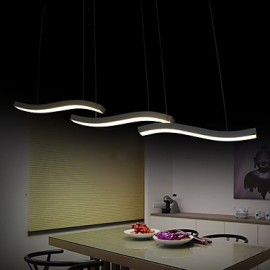 Wavy Design 45W LED Fashion Simple Acrylic Pendant Lights Living Room / Bedroom / Dining Room / Study Room/Office