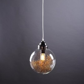 40W Modern/Contemporary / Traditional/Classic / Vintage / Lantern / Country Nickel Glass Pendant LightsLiving Room / Bedroom / Dining