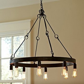 60W E27 Retro Style Iron Pendent Light with 8 Lights