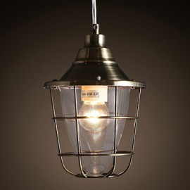 Retro Mini Style Electroplated Metal Pendant LightsLiving Room / Bedroom / Dining Room / Study Room/Office / Entry