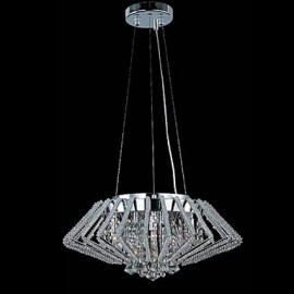 Diamond Shaped Stainless Steel Crystal Pendant Lights with 9 Lights
