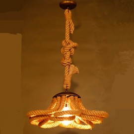 American Pastoral Village Restaurant Hall Coffee Rope lamp Retro