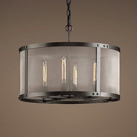 60W E27 4-light Pendent Light with Transparent Shade