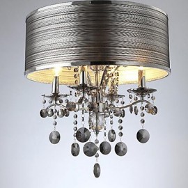 40W Modern/Contemporary Crystal Metal Pendant Lights Living Room
