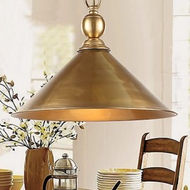 Pure Brass Pendant Lights Mini Style Traditional/Classic Bedroom / Dining Room / Kitchen / Study Room/Office Metal