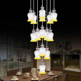 Restaurant 15 Head Of Modern Simple LED Crystal Pendant Pendant A