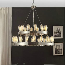 MAX:60W Vintage Mini Style Chrome Metal Chandeliers Bedroom / Dining Room / Study Room/Office / Entry / Hallway