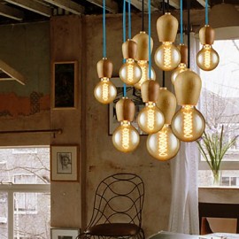 Chandeliers Mini Style Modern/Contemporary Living Room/Bedroom/Dining Room/Study Room/Office Wood/Bamboo