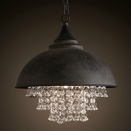 Loft Pendant Lights Crystal Retro/ Coffe Bar Light/ Dining Room / Study Room/Game Room / Hallway / Garage Metal