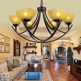Chandeliers 6 Lights Traditional/Classic / Vintage Living Room / Bedroom / Study Room/Office Metal