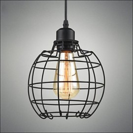 E27 Edison Pendant Light Lamp Chandelier Wire Cage Hanging Ceiling Lampshade