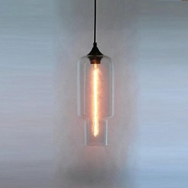 Modern Glass Pendant Light in Brown Bubble Design