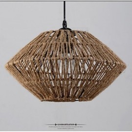 Vintage Rope Made Pendant Light with One Light