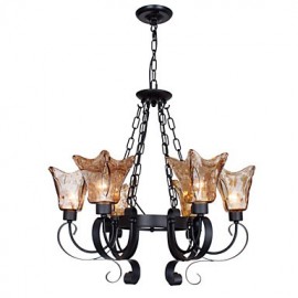 Chandeliers 6 Lights Glass Traditional/Classic / Vintage Living Room / Bedroom / Study Room