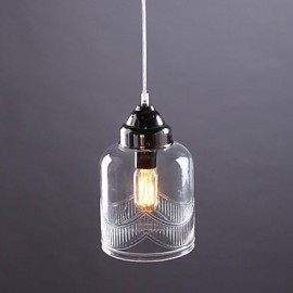 40W Modern/Contemporary / Traditional/Classic / Vintage / Lantern / Country Nickel Glass Pendant LightsLiving Room / Bedroom / Dining