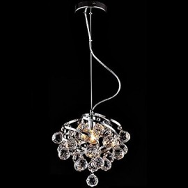 E27 5W LED Crystal Chandelier Luxurious Pendant Light for Dining-Hall Dining Room Lighting