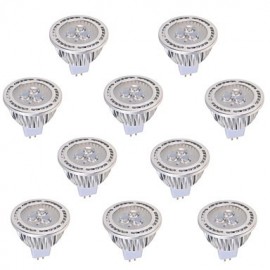 10 pcs GU5.3(MR16) 5 W 3 COB 450 LM Warm White / Cool White MR16 Decorative Spot Lights AC 85-265 , AC/DC 12 V