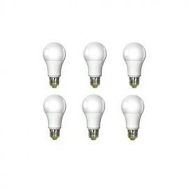 E26/E27 LED Globe Bulbs A60(A19) 1 COB 1160 lm Warm White AC 100-240 V 6 pcs