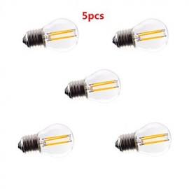 5pcs G45 4W E27 400LM 360 Degree Warm/Cool White Color Edison Filament Light LED Filament Lamp (AC85-265V)